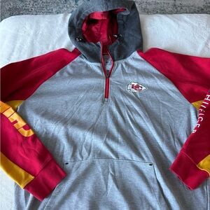 Kansas City Chiefs Tommy Hilfiger Hoodie Men XL Color Block 1/4 Zip Pullover NFL